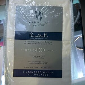 Wamsutta PimaCott 500-Thread Count Pillowcases - White Cream
